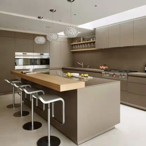 Hdf High Gloss Modern Modular Cabinets With Island