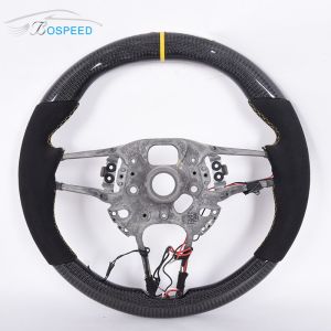 Customization Alcantara Porsche Carbon Fiber Steering Wheel Plain Weave