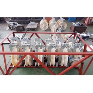 822mm Diameter Stringing Blocks With Rubber Lined Nylon Sheave For Conductor Can