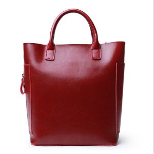 Cowhide Bucket Bags Women Genuine Cow Leather Tote Bag