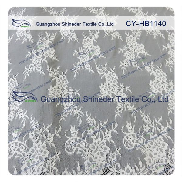 Trendy Vogue Embroidered Lace Chantilly , Ivory Wedding Dress Lace Fabric