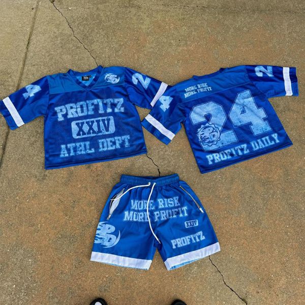 Custom Polyester Football Sportwear Baseball t Shirt and Short Set Cropped Boxy t Shirt Tracksuits Sets Jersey T-shirt Short Set