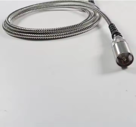 Armored Stainless Steel Ultrasound Transducer Cable Lemo00 To UHF