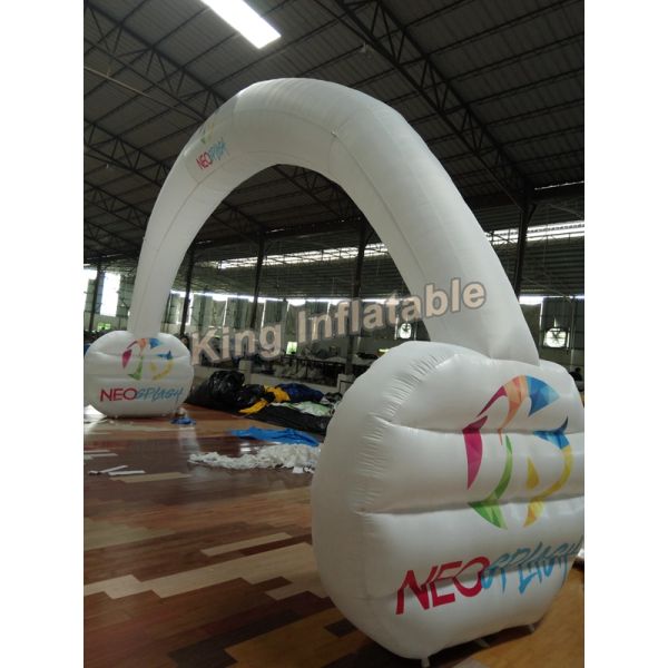 210D Nylon 10*5m White Unsealed Inflatable Arches For Event Or Advertising