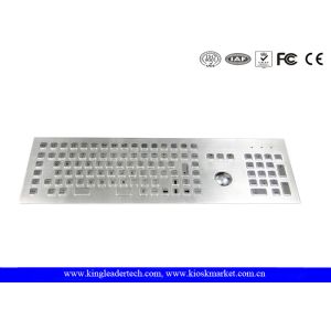 Ruggedized Industrial Metal Stainless Steel Keyboard With Integrated Optical Trackball