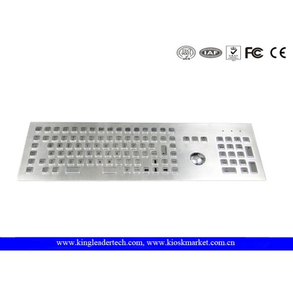 Ruggedized Industrial Metal Stainless Steel Keyboard With Integrated Optical