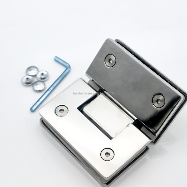 Modern Design Style 135 Degree Glass Hinge for Wall to Glass Shower Matt Black Finish