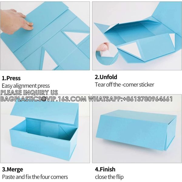 Custom Printing Luxury Cosmetic Magnet Form Insert Rigid Gift Box With Lid Black Magnetic Gift Box For Jewelry