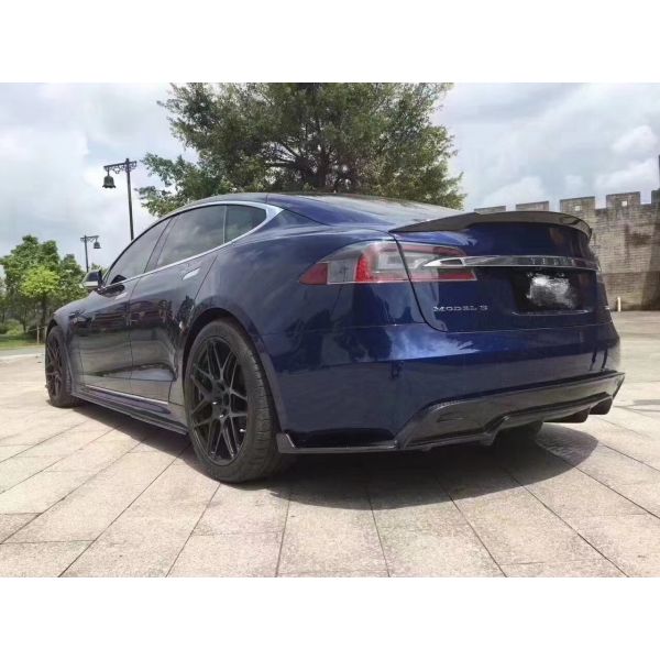 Selling Model S Carbon Fiber Body Kit for Model S Wide Bodyki Carbon Fiber Front Shovel Rear Diffuser Spoiler