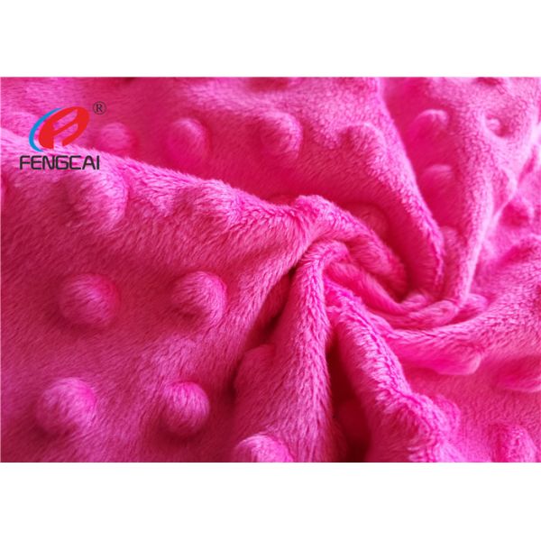 Buy 100% Polyester Minky Plush Fabric / Minky Dot Blanket Fabric For Making Baby Blankets at wholesale prices