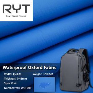 100% Polyester 317 GSM Waterproof Oxford Fabric Garment Material