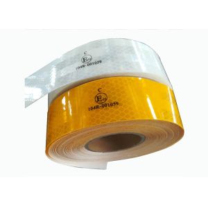 China Yellow Red And Yellow Trailer Reflective Tape Placement Strong Stickness Easy Operation on sale