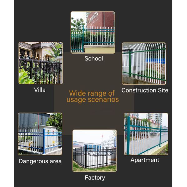 ISO9001 Powder Coated Galvanized Metal Palisade Fencing 50x50mm
