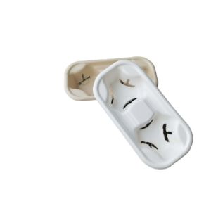 2 Compartment Compostable 13.5g Paper Cup Holders