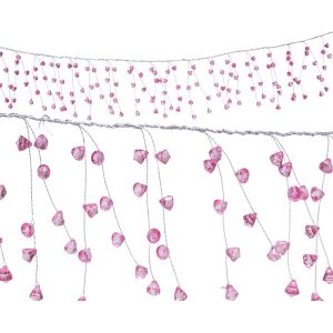 Quality 42 Fuchsia Wired Crystal Garland for sale