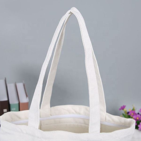 Customized Color Recycled Shopper Grocery Canvas Calico Tote Bags