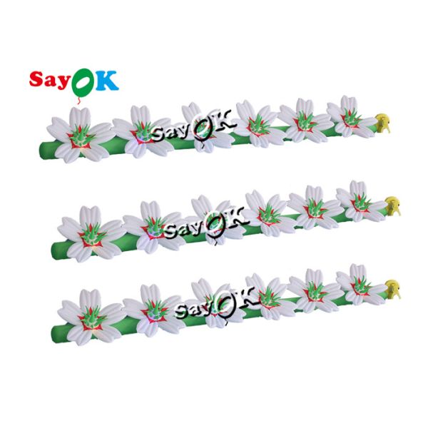 Buy 6m 20ft Inflatable Flower Chain With 16 Color Changing Lights For Valentine 'S Day Decorations at wholesale prices