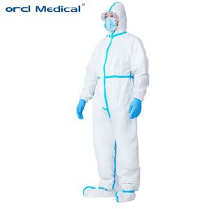ISO 13688 EN14126 PPE White Protective Coverall Suit 185cm