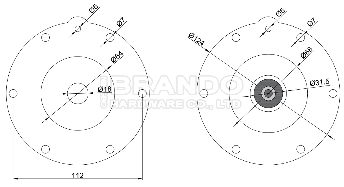 1-1/2'' Goyen TypeK4502 (M2162) K4504 (M2187) CA/RCA 45 Diaphragm Repair Kit dimension