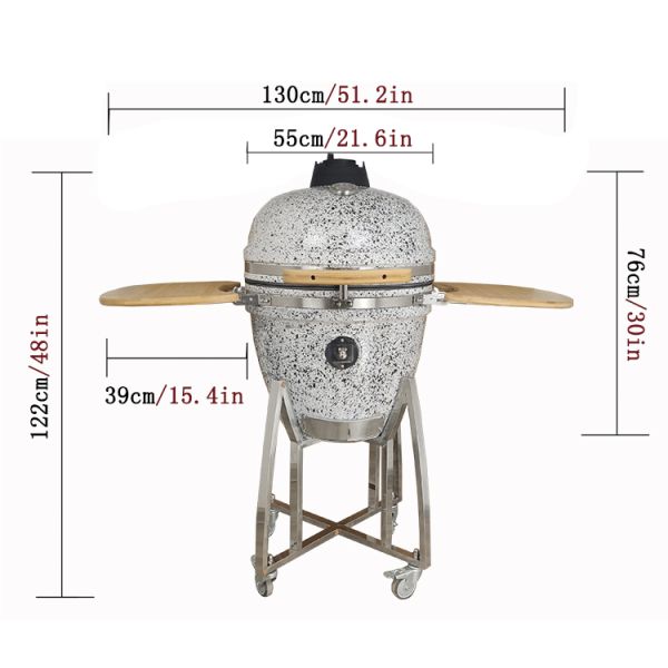 KIMSTONE 2023 New Arrival Customized XL 21 Inch BBQ Charcoal Grill Ceramic Kamado Grill Smoker