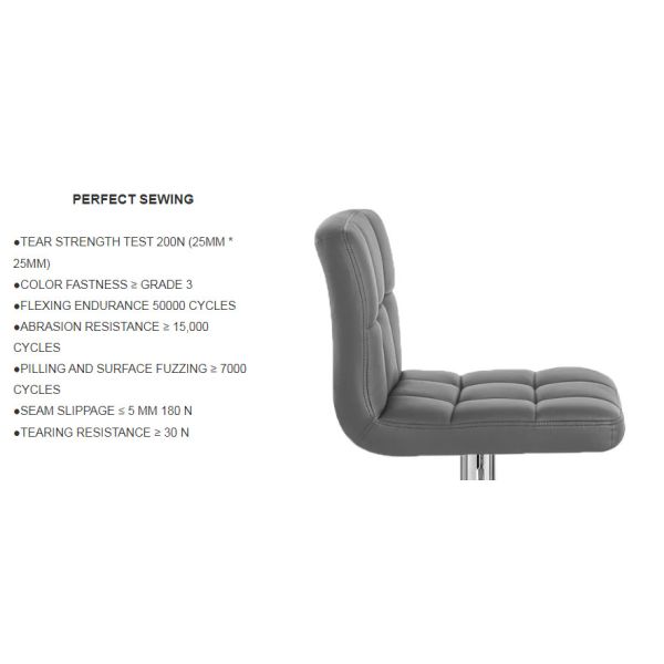 Upholstery Swivel Adjustable Height Bar Stool Polished For Kitchen