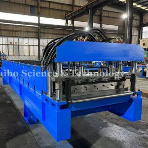 Quality 0.4-0.6mm Thickness Range Tile Roll Forming Machine With Chain Drive System For Tiles for sale