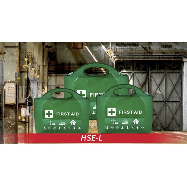 Work Place Survival Medium Workplace First Aid British Standard HSE Emergency Box Kit for Work 25-100 Person Hse