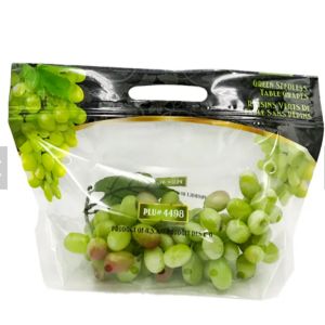 Grape Plastic Stand Up Zipper Pouch Laminated Customized Reusable