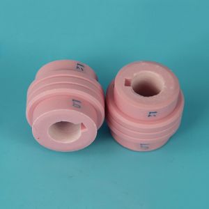 Insulated textile parts of ceramic wire feeding wheel