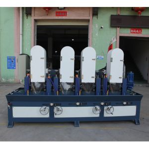 4 Heads Polishing Lock Panel Automatic Drawing Machine PLC Continuous