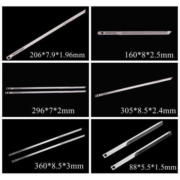 Rustproof MP6 Parts Cutter Knife Blade 801274 305x8.5x2.4mm 37 Degree Angle