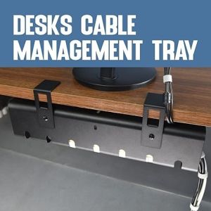 Carbon Steel Under Desk Cable Organizer Tray for a Clean and Organized Workspace