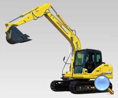 Buy 0.3cbm Bucet Wheel Excavator , Case Mini Excavator Green Imported Motor at wholesale prices