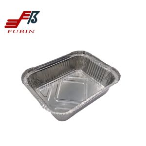 Hygienic Recycable Rectangular Foil Trays For Take Home
