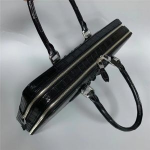 Authentic Exotic Crocodile Skin Businessmen Briefcase Large Working Purse