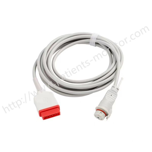 GE Invasive Blood Pressure Cable Conversion Cord GE to BD 2016995-001 3.6M/12FT Single Core for Patients Monitor