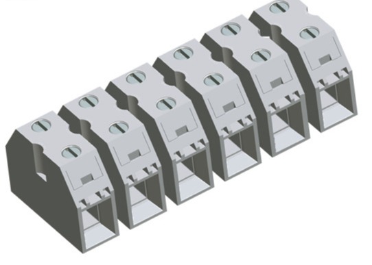 Quality 50A Feed Through Copper Terminal Block Pitch 13.5mm 2-16 Poles for sale