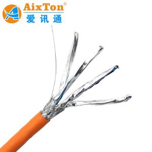Customized 4pair 23AWG 1000mhz Lan Ethernet Cable Twisted Pair Shielded Fftp
