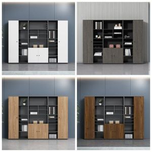 Wall Bookcase Display Cabinet for Office Storage and Space Optimization Solution