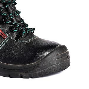 Anti Slip Cut Leather Upper Shock Absorbing PU Sole Steel Toe Protection Winter