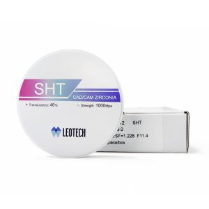 SHT Ultra-Translucent Zirconia Block , 46% Light Transmission , 1000MPa Strength