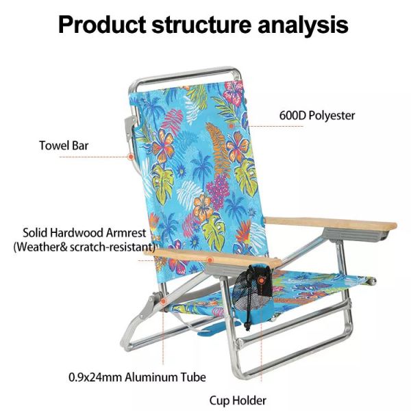 Portable Ultralight Aluminium Backpack Chair for Camping Picnic Fishing Beach Outdoor