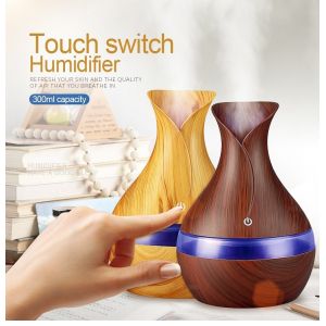 Power W 3 300ml 5V USB Powered Ultrasonic Wooden Grain Humidifier for Humidifica