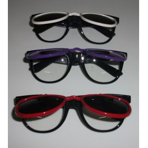 1.0 mm PVC or PET laser 3d fireworks glasses , Plastic diffraction glasses