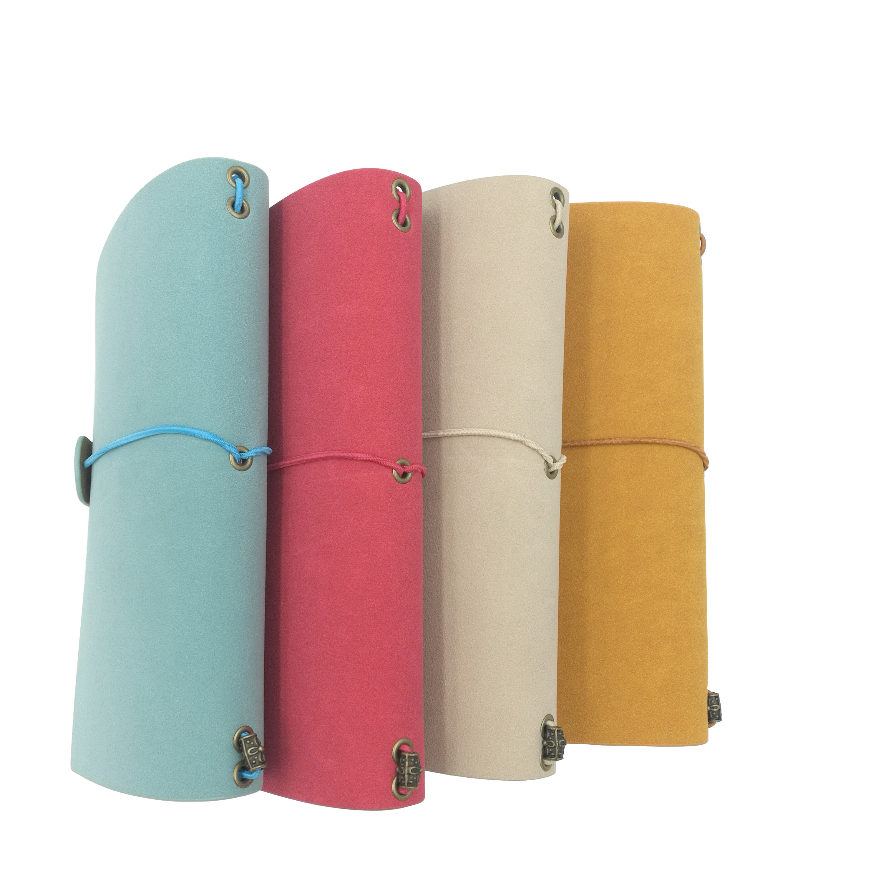 Custom A5 A6 PU Leather Notebook Rubber Band 160pp Simple