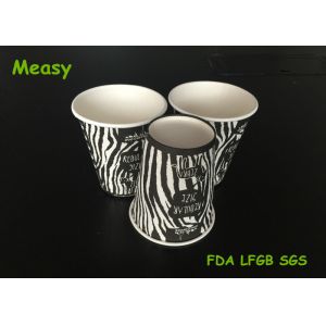 Zebra Pattern Printed recycled paper coffee cups Single Wall Style