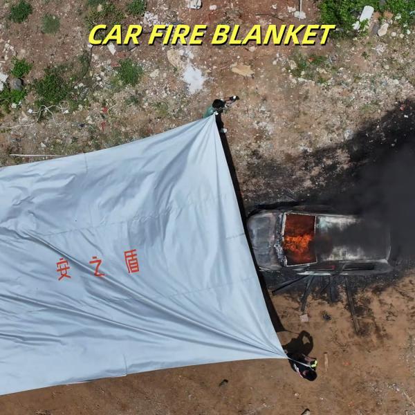 Buy EV Car Fire Blanket Flame Retardant 550℃/1000℃ Resistant Gray at wholesale prices