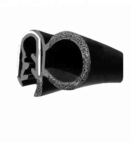 Buy Custom Size Black Color Metallic EPDM Car Door Rubber Seals Strip for Industrial Needs at wholesale prices