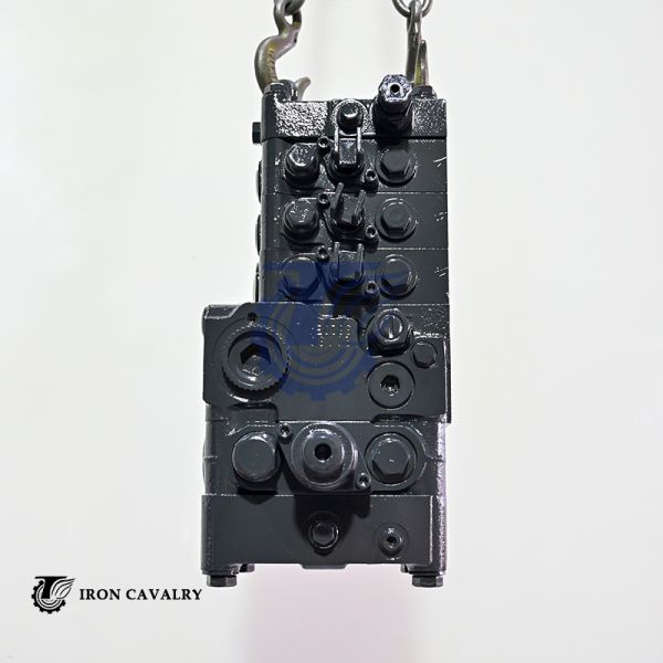 Detailed view of hydraulic valve assembly