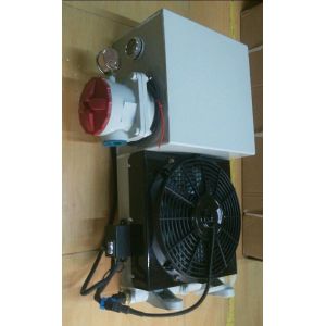 Pump Truck 18L / 21L Oil Circuit 3 Row Radiator With Electric Fan Hydraulic